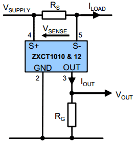 Схема подключения ZXCT1010 и ZXCT1012