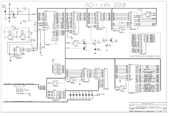 Схема процессорной части АОНа на Z80