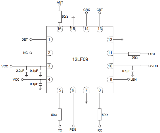 Схема включения SST12LF09