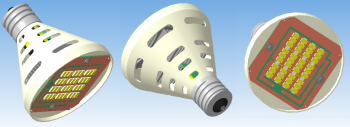 3D модель светодиодной лампы