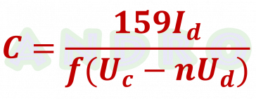 C = 159Id/(f(Uc-nUd))