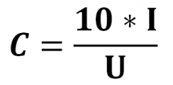 C=10I/U