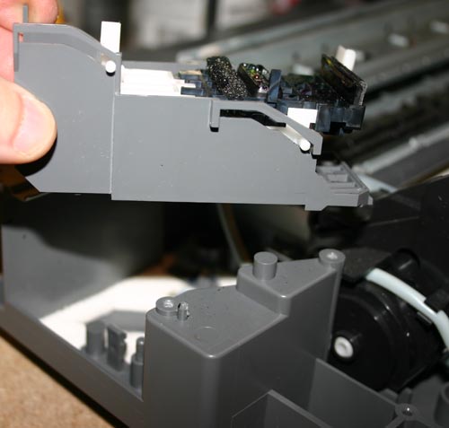 Снятие механизма очистки печатающей головки