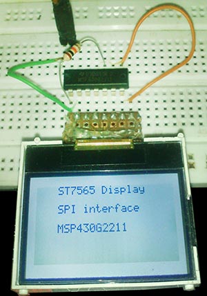 Подключение LCD-дисплея ST7565 к микроконтроллеру MSP430