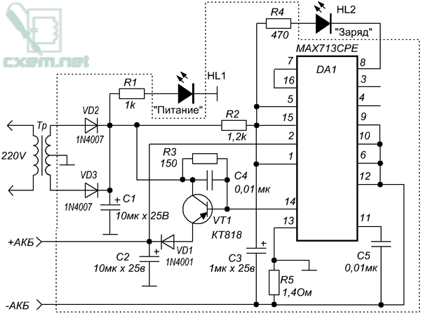Схема переделки зарядного устройства