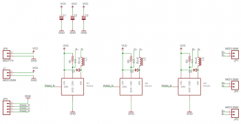 Схема 3-х канального драйвера для управления RGB-светодиодом