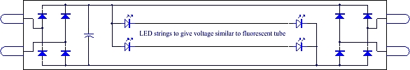 Балласт, который преобразует напряжение переменного тока в напряжение постоянного тока