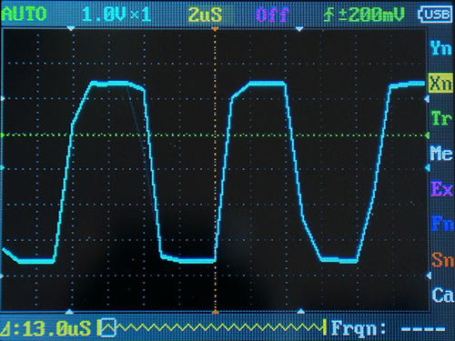 Прямоугольный сигнал 100 кГц