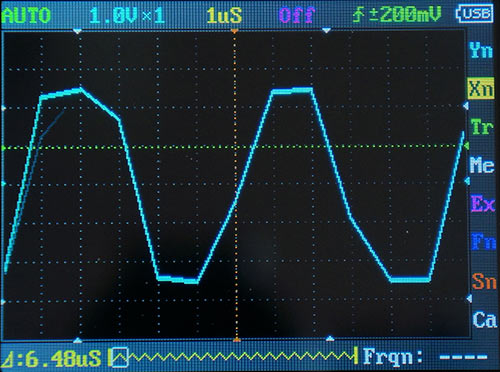 Прямоугольный сигнал 150 кГц