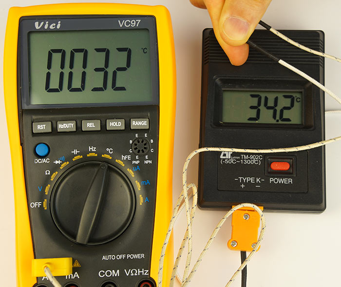 Измерение температуры Vici VC97