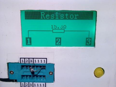 Измерение сопротивления резистора 15 Ом