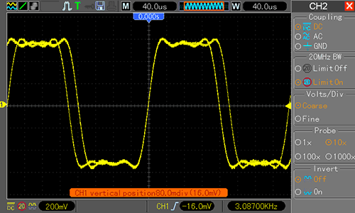 Waveform Generator - прямоугольный сигнал 3000 Гц