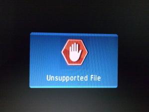 Уведомление о не поддерживаемом файле