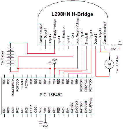 Схема драйвера на L298HN