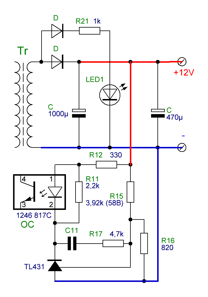 Схема зарядного устройства Li-ion аккумулятора с индикатором полного заряда