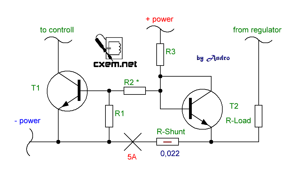 Усилитель шунта. Датчик тока на двух транзисторах. Датчик тока из резистора. Схема усилителя шунта тока на транзисторе. Датчик тока на транзисторе схема.