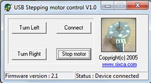 USB Stepping motor control