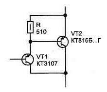 Схема замены транзистора VT1