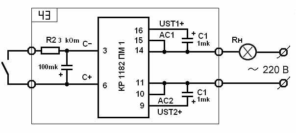 Схема регулятора мощности на КР1182ПМ1