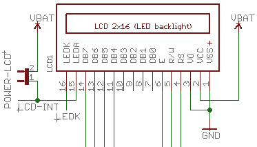Схема подключения LCD HD44780