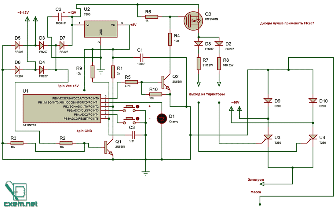 Простой регулятор тока сварочного трансформатора. Схема, описание