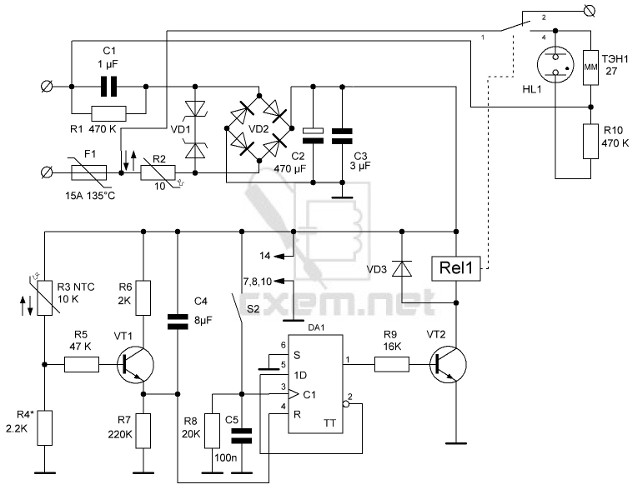 Симисторный блок SR2032 регулятора мощности 20/32А