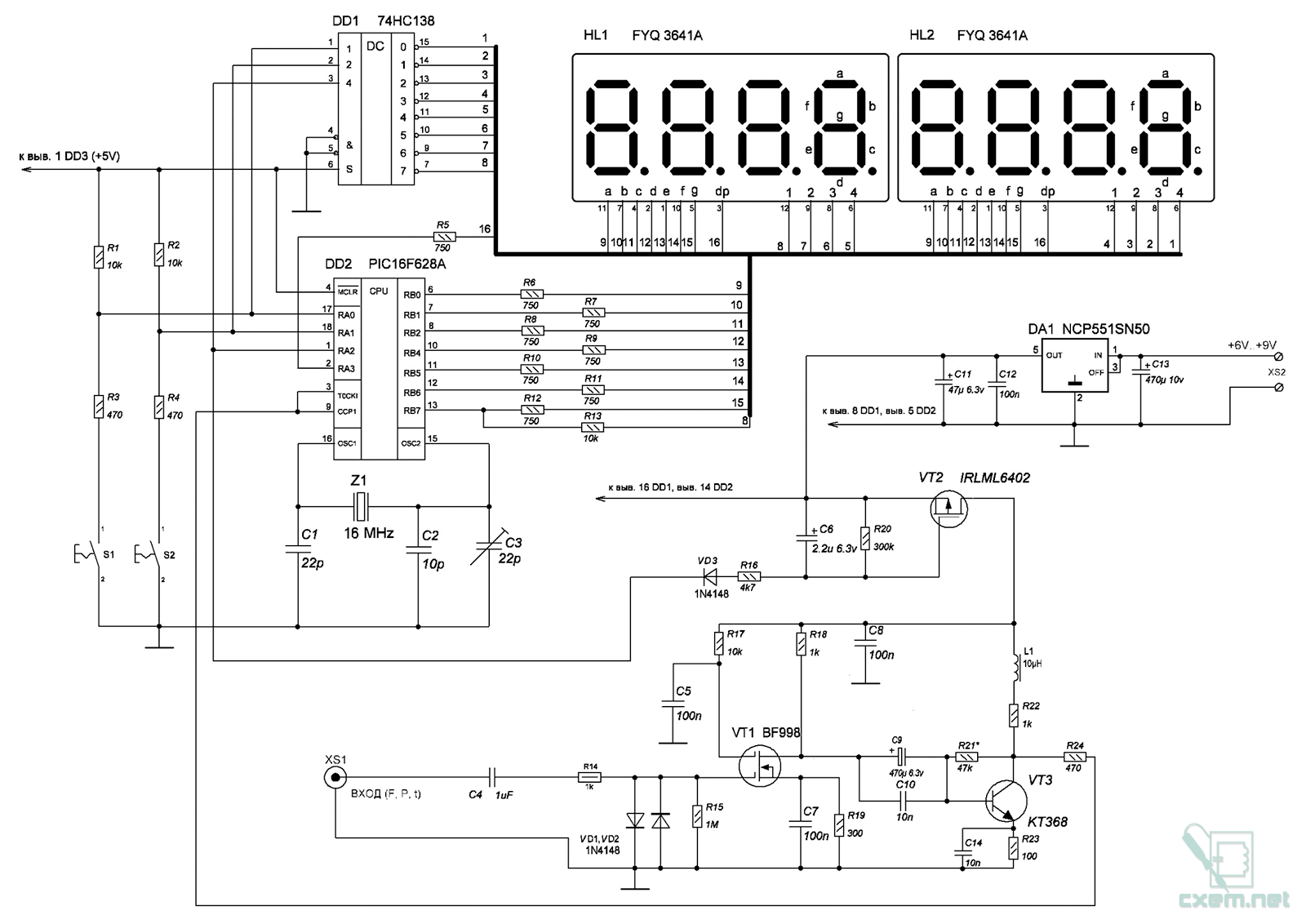 Частотомер на микроконтроллере ATmega16