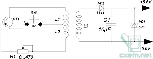 Схема беспроводного зарядного устройства для сотового телефона