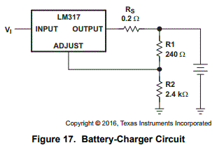 Простая схема ЗУ со стабилизацией тока на LM317