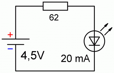 Светодиод с токоограничивающим резистором
