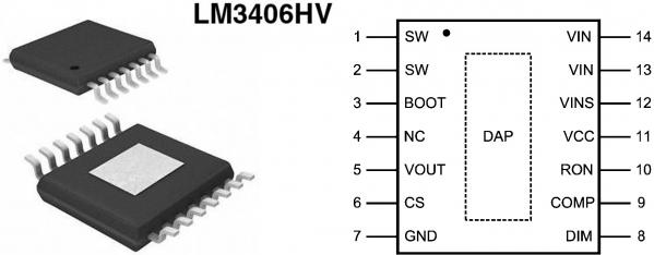 Микросхема LM3406HV в TSSOP корпусе