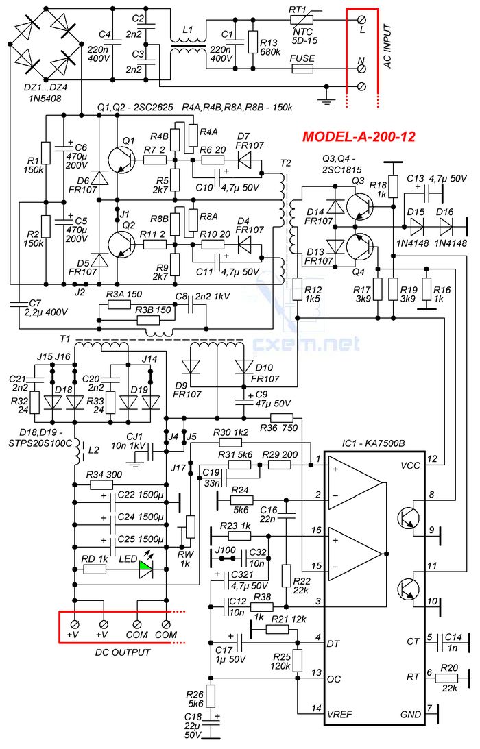 Jazzway bsps 250w 12v 21a схема и обзор импульсных блоков питания и электронных трансформаторов. Часть 6