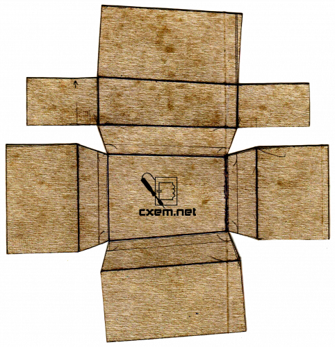 Оцифрованный чертёж картонного шаблона панели