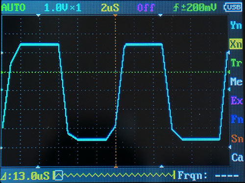Прямоугольный сигнал 75 кГц