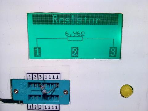 Измерение сопротивления резистора 6,8 Ом