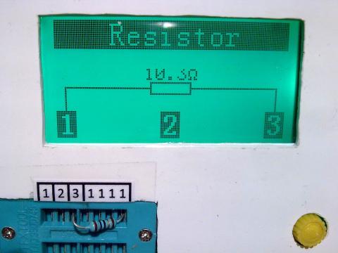 Измерение сопротивления резистора 10 Ом