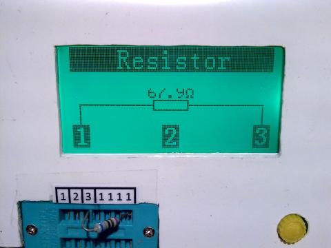 Измерение сопротивления резистора 68 Ом