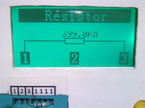 Измерение сопротивления резистора 390 кОм