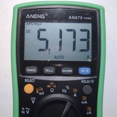 Измерение силы тока 5 А