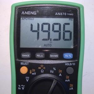 Измерение частоты в режиме измерения силы тока