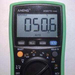 Измерение коэффициента заполнения в режиме измерения силы тока