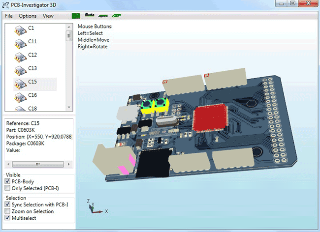 3D display module PCB-Investigator