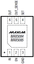 Расположение выводов MAX5084