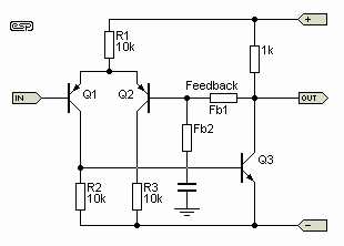 Рис. 1а Косметическое добавление резистора R3 для балансировки коллекторной нагрузки