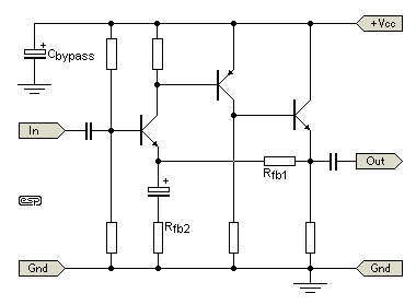 Типичный транзисторный усилитель с прямой связью