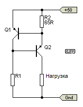 Базовый источник/приёмник тока на биполярном транзисторе
