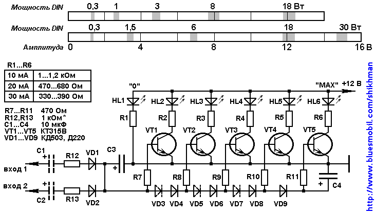Схема Hi-Fi стереоусилителя с эквалайзером